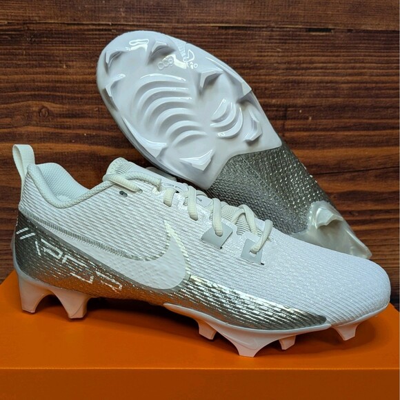Nike Vapor Edge Speed 360 2 Men's 10 White Silver Football Cleats DA5455-102